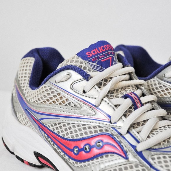 Saucony Grid Exite 7 Silver Sneakers - Picture 4 of 12